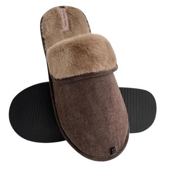 Тапочки домашние Twins HS-OZ Velvet мужские меховые с выворотом р.42-43 коричневый