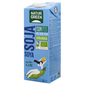 NaturGreen Organic Plant Milk Made from Soy with Agave Syrup and Seaweed 1l