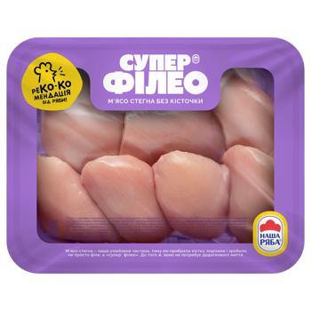 Super Fileo Chilled Chicken Thigh Fillet ~1.1kg - buy, prices for Auchan - photo 1