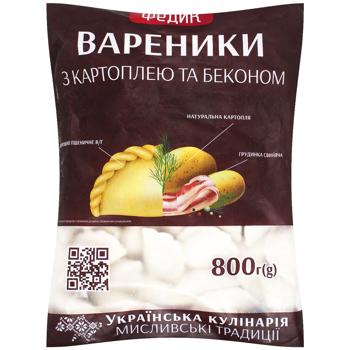 Вареники Федик з картоплею та беконом 800г