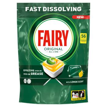 Fairy Original All in One Lemon Dishwasher Capsules 56pcs - buy, prices for - photo 4