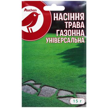 Насіння Ашан Трава газонна універсальна 15г - купити, ціни на Auchan - фото 1