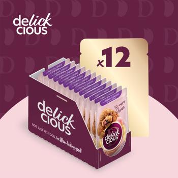 Корм вологий Delickcious смужки з індичкою та сиром для собак 85г - купити, ціни на MasterZoo - фото 4