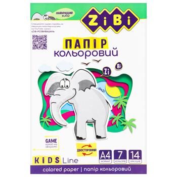 Бумага цветная Zibi Kids Line А4 7 цветов 14 листов - купить, цены на METRO - фото 2