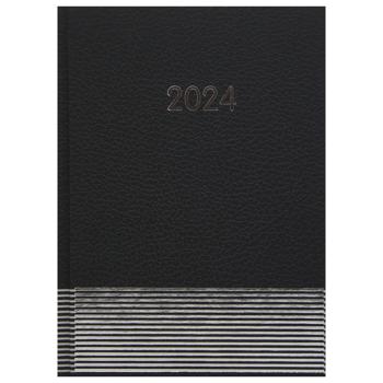 Buromax Parallel Black Diary Dated 2024 A5 - buy, prices for ULTRAMARKET - photo 1