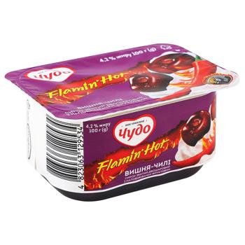 Chudo Cherry-Chili Whipped Curd 4.2% 100g - buy, prices for ULTRAMARKET - photo 1