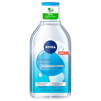 Вода міцелярна Nivea Hydra Skin Effect з гіалуроновою кислотою 400мл - купити, ціни на МегаМаркет - фото 1