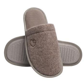 Twins HS-OZ Lama Women's Felt Slippers with Embroidery s.36-37 Brown