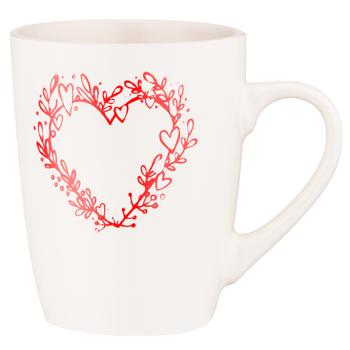 Ardesto Heart AR3467W Ceramic Cup 320ml - buy, prices for Supermarket "Kharkiv" - photo 1