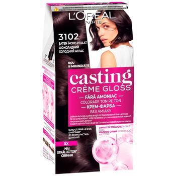 L'oreal Paris Casting Creme Gloss 3102 Chocolate Cold Satin Cream Hair Dye - buy, prices for NOVUS - photo 1