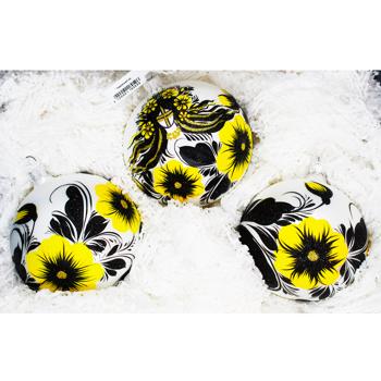 Ялинкові прикраси набір Петриківка Мотанка жовта Різдвяні Історії 1 шт - купить, цены на WINETIME - фото 3