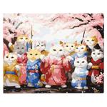 Набір для малювання Картина за номерами Котики в кімоно