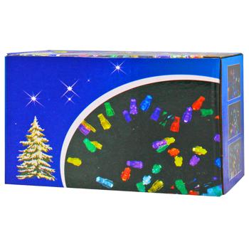 Гирлянда электрическая 9м черный кабель 100 лампочек разноцветный