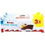 Тістечко Kinder Milk-Slice бісквітне з молочною начинкою 28г х 3шт