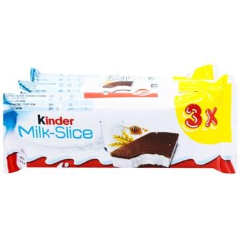 Пирожное Kinder Milk-Slice бисквитное с молочной начинкой 28г х 3шт - купить, цены на METRO - фото 1