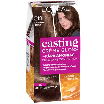 Фарба для волосся L'oreal Casting Creme Gloss 513 Морозний капучино без аміаку - купити, ціни на МегаМаркет - фото 4