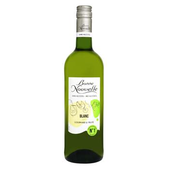 Bonne Nouvelle Non-Alcoholic White Semi-Sweet Wine Drink 0.75l - buy, prices for NOVUS - photo 1