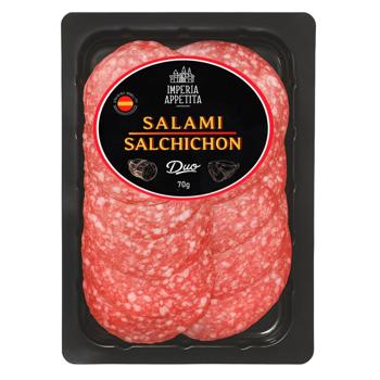 Imperia Appetita Duo Salami&Salchichon Sliced Raw Cured Sausage 70g - buy, prices for EKO Market - photo 1