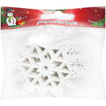 Pearlescent Snowflake 6cm 10pcs