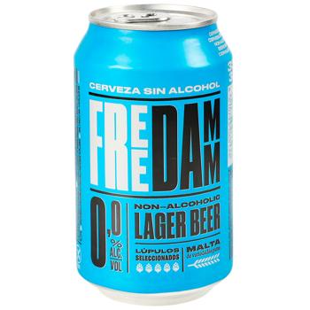 Пиво Estrella Free Damm світле безалкогольне 0% 0,33л - купити, ціни на Біотус - фото 1