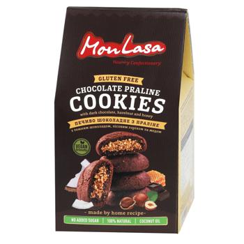 MonLasa Vegan Chocolate Cookies with Praline and Hazelnut Sugar-free Gluten-free 120g