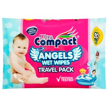 Ultra Compact Angels Baby Wet Wipes 20pcs - buy, prices for Vostorg - photo 1