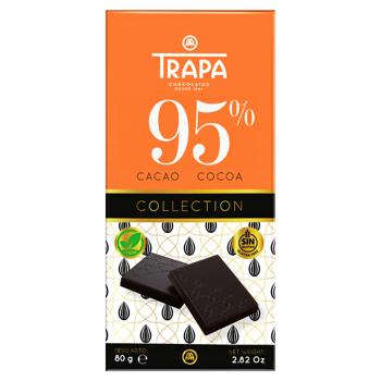 Trapa Collection Cocoa Vegan Dark Chocolate 95% 80g - buy, prices for - photo 1