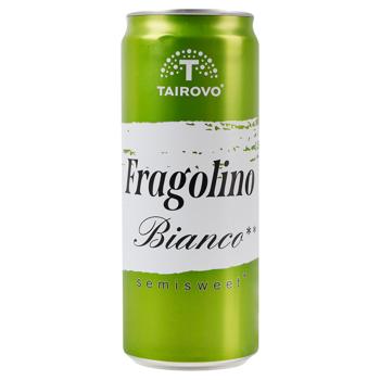 Напій винний Tairovo Fragolino Bianco білий напівсолодкий 6-6,9% 0,33л - купити, ціни на Ідеал - фото 1