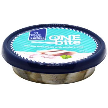 Zigmas One Bite Herring Fillet Pieces with Smoke Aroma 210g - buy, prices for METRO - photo 1