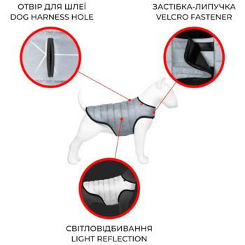 Waudog Світловідбивна куртка-накидка для собак М - купити, ціни на MasterZoo - фото 2