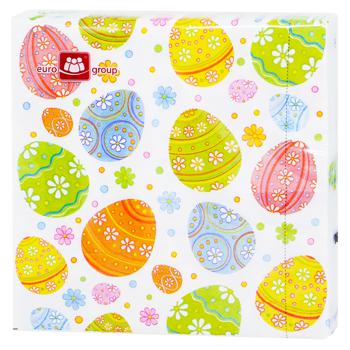 Серветки Eurogroup Писаночки 33х33 18шт - купити, ціни на КОСМОС - фото 1