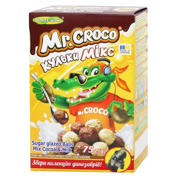 Zolote Zerno Mr.Croco Mix Cacao and Milk Sugar Glazed Balls 75g
