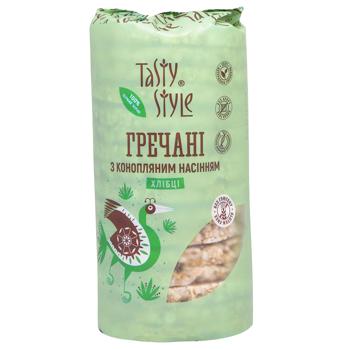 Tasty Style Buckwheat Crackers with Hemp Seeds 100g - buy, prices for COSMOS - photo 1