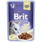 Корм влажный Brit Premium с филе говядины для взрослых кошек 85г