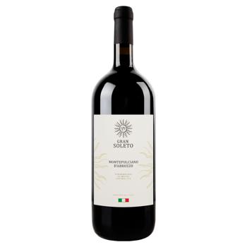 Вино Gran Soleto Montepulciano d'Abruzzo червоне сухе 12,5% 1,5л