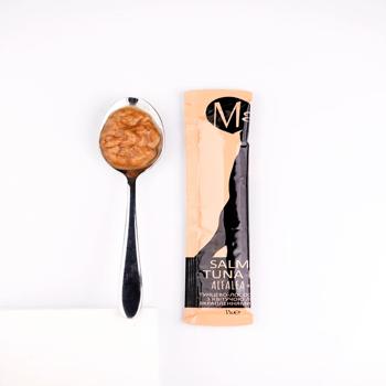 Лакомство для кошек Mavsy Creamy тунцево-лососевый крем суп с цветущей люцерной и вкраплениями кошачьей мяты кремовое 5шт*15г - купить, цены на MasterZoo - фото 5