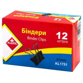 Біндери Klerk чорні 12шт №51 KL1751