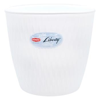 Горщик Stefanplast Liberty круглий білий 20см