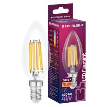 Лампа LED Enerlight Filament С35 4Вт Е14 - купить, цены на Таврия В - фото 1