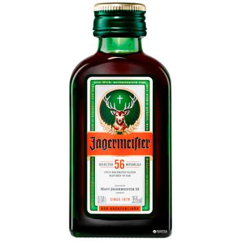 Ликер Jagermeister 35% 40мл - купить, цены на КОСМОС - фото 1
