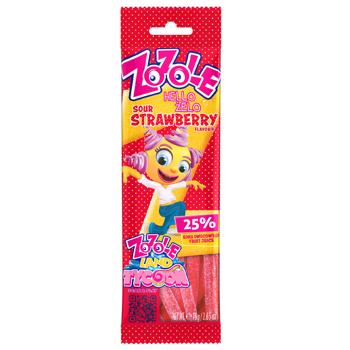 Цукерки Zozole желейні кислі зі смаком полуниці 75г - купити, ціни на КОСМОС - фото 1