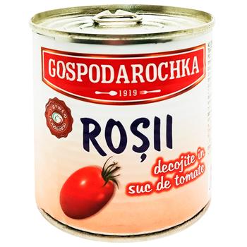 Gospodarochka Peeled Tomatoes in Tomato Juice 390g - buy, prices for Vostorg - photo 1