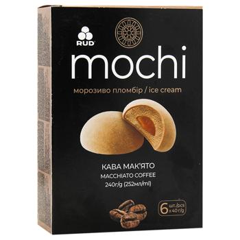 Морозиво Рудь Mochi пломбір кава мак'ято 6шт 40г - купити, ціни на МегаМаркет - фото 1