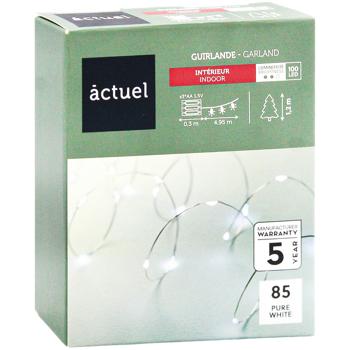 Actuel Dew 100LED White Battery-powered Garland 8 Programmes 5.25m - buy, prices for Auchan - photo 3