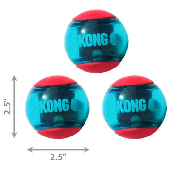 Набір іграшок для собак Kong Squeezz Action Ball Red M 6,35 см - різнокольоровий - купити, ціни на MasterZoo - фото 3