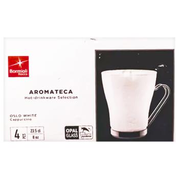 Bormioli Rocco Aromateca Oslo White Cappuccino Cup 235ml 4pcs