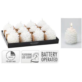 Свеча электрическая Шишка 10x10x13см