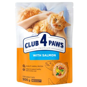 Корм сухий Club 4 Paws Premium з лососем для котів 900г