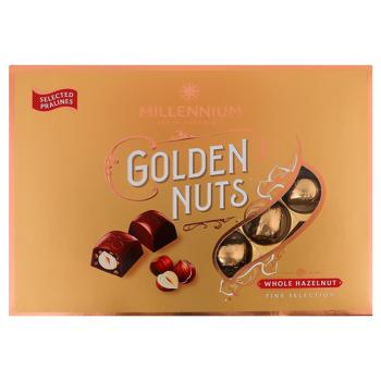 Millennium Golden Nuts Chocolate Candy with Whole Nuts 130g