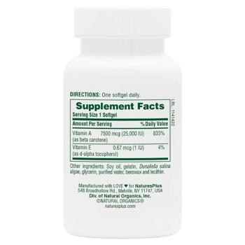 Natures Plus Beta-Carotene 25000 IU 90 softgels - buy, prices for - photo 3